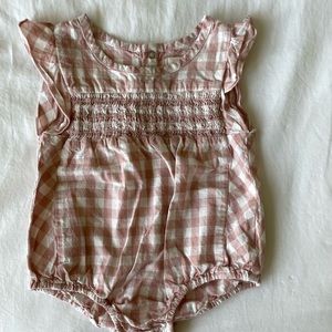 Pehr checkmate flutter one-piece, girls, 3-6M